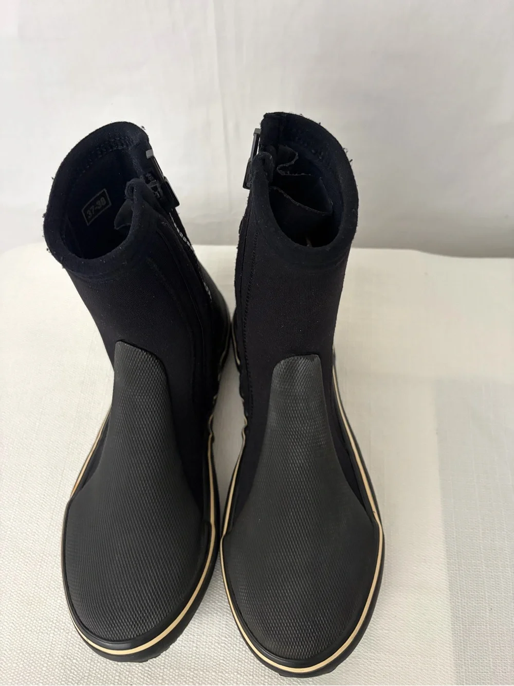 Tigullio Black Neoprene Dive Boots Size 37-38 Unisex Excellent(F288)